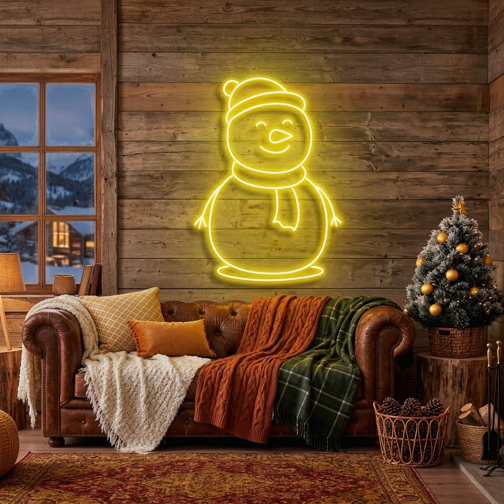 Christmas Snowman Neon Sign