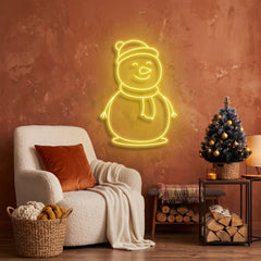 Christmas Snowman Neon Sign