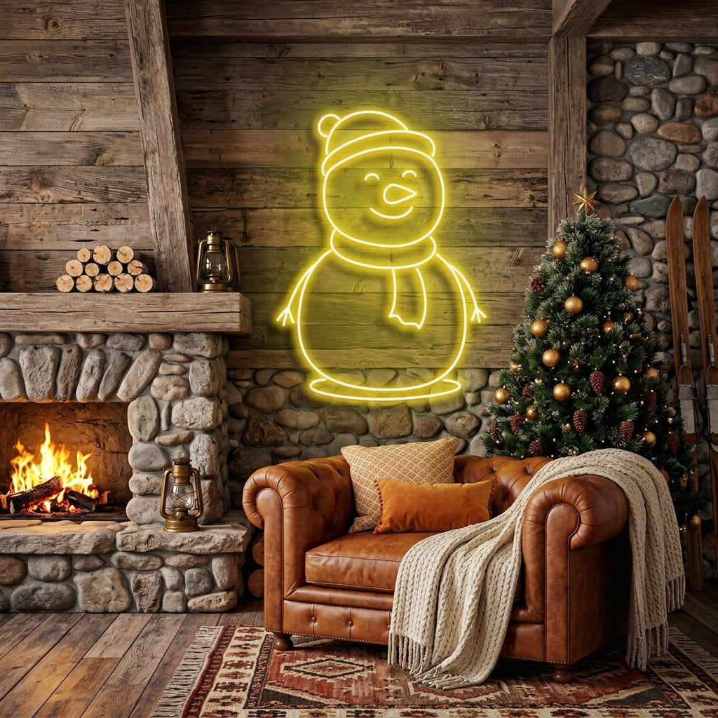 Christmas Snowman Neon Sign