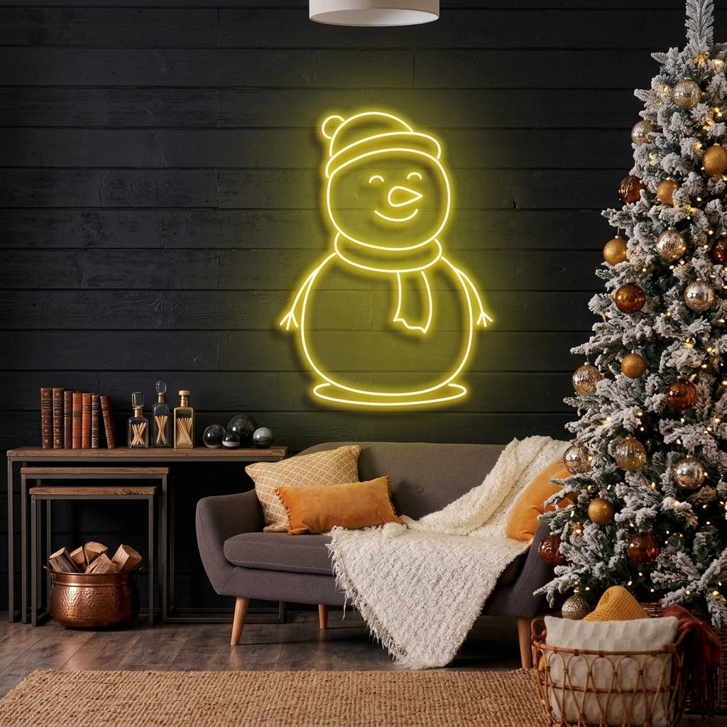 Christmas Snowman Neon Sign