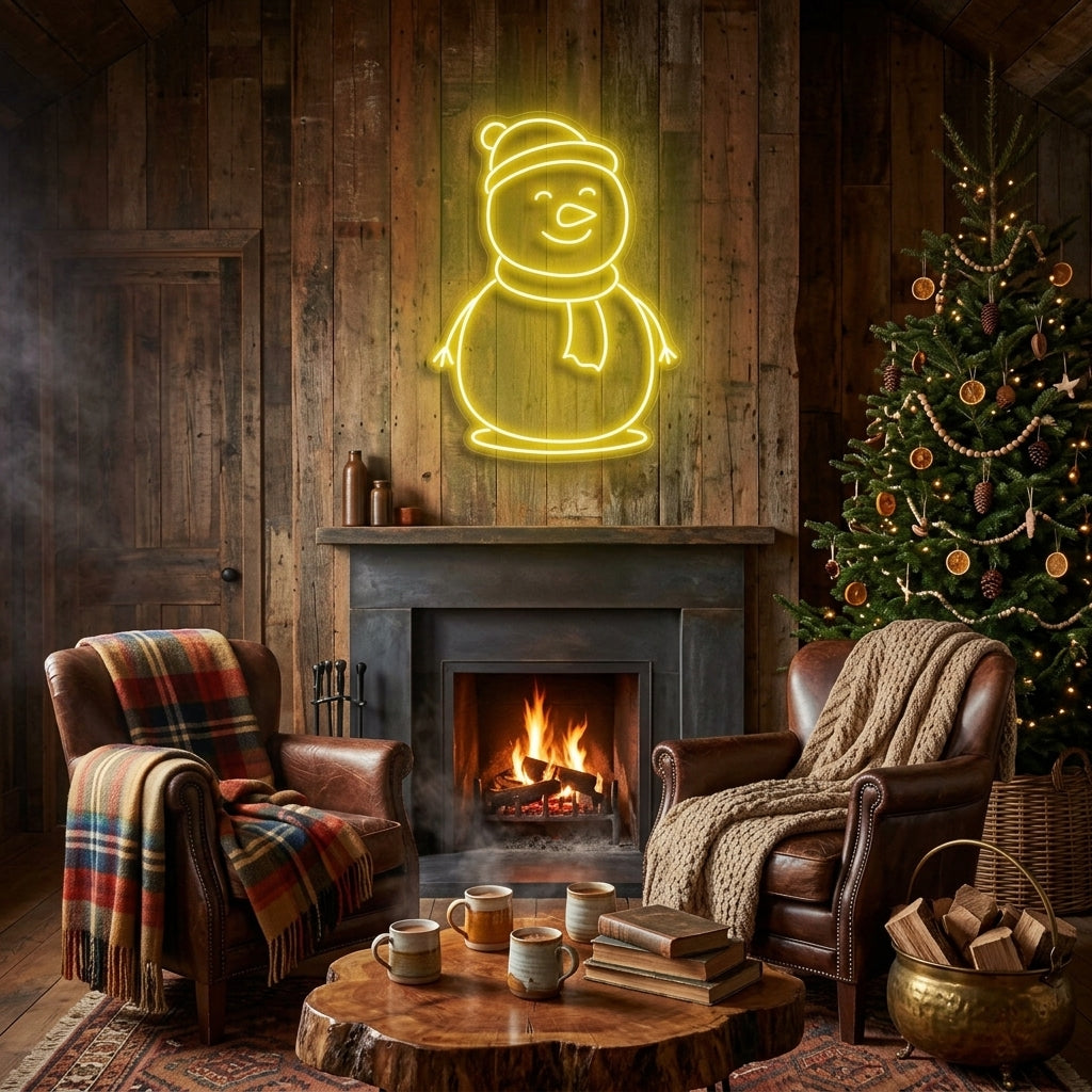 Christmas Snowman Neon Sign