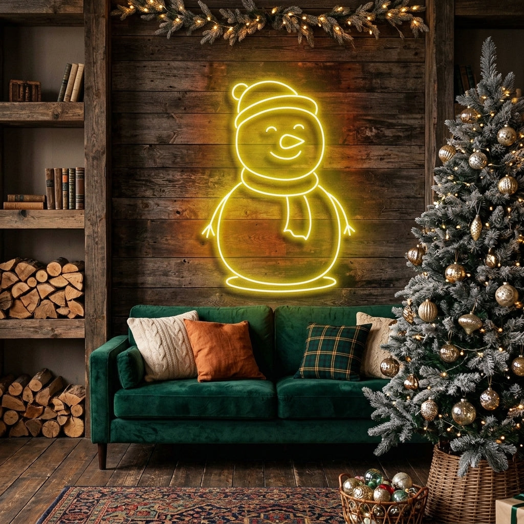 Christmas Snowman Neon Sign