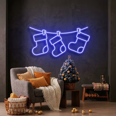 Christmas Socks Neon Sign