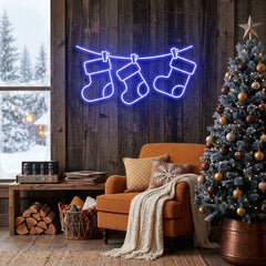 Christmas Socks Neon Sign