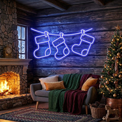 Christmas Socks Neon Sign