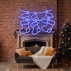 Christmas Socks Neon Sign
