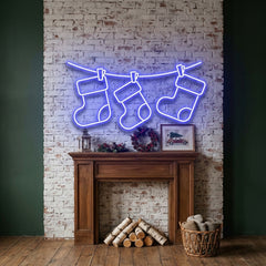 Christmas Socks Neon Sign