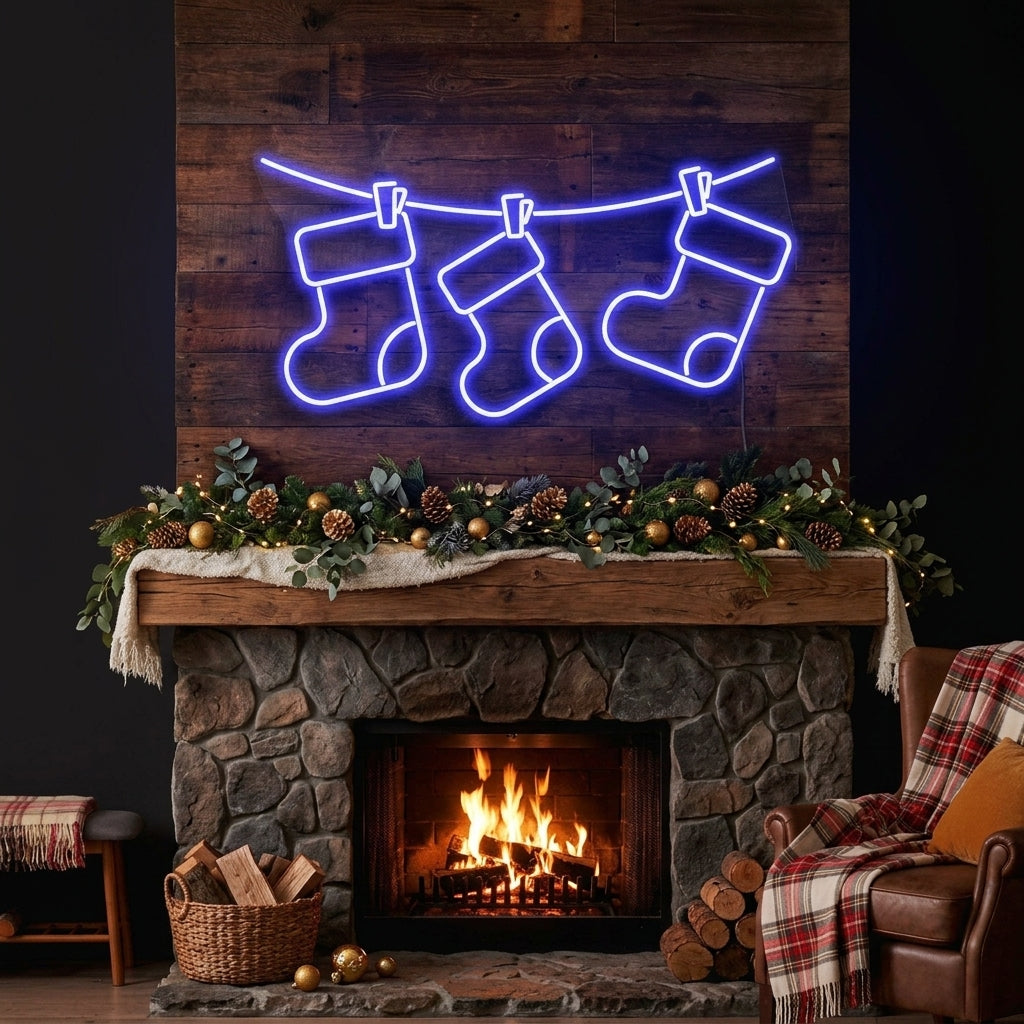 Christmas Socks Neon Sign