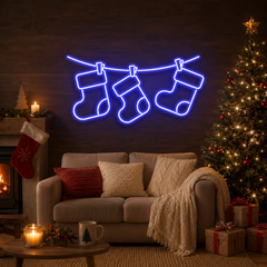 Christmas Socks Neon Sign