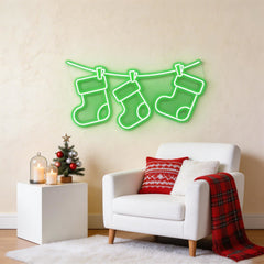 Christmas Socks Neon Sign