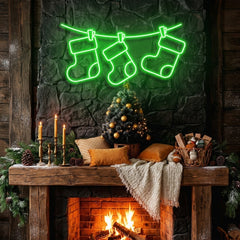 Christmas Socks Neon Sign