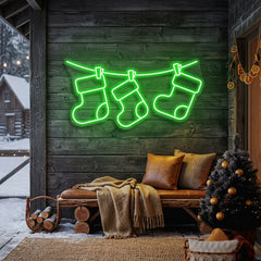 Christmas Socks Neon Sign