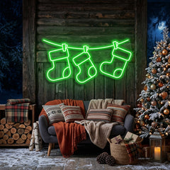 Christmas Socks Neon Sign