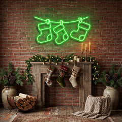 Christmas Socks Neon Sign