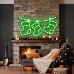Christmas Socks Neon Sign