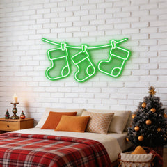 Christmas Socks Neon Sign