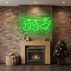Christmas Socks Neon Sign