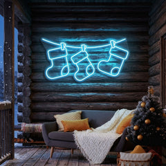 Christmas Socks Neon Sign