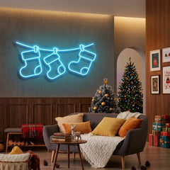 Christmas Socks Neon Sign