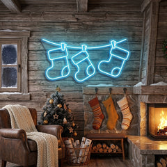 Christmas Socks Neon Sign