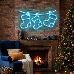 Christmas Socks Neon Sign