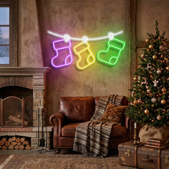 Christmas Socks Neon Sign
