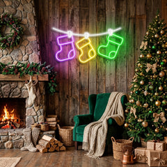 Christmas Socks Neon Sign
