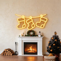 Christmas Socks Neon Sign