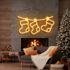 Christmas Socks Neon Sign
