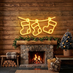 Christmas Socks Neon Sign