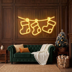 Christmas Socks Neon Sign