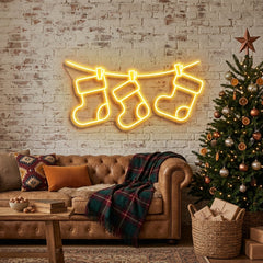 Christmas Socks Neon Sign