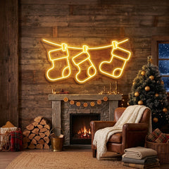 Christmas Socks Neon Sign