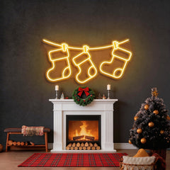 Christmas Socks Neon Sign