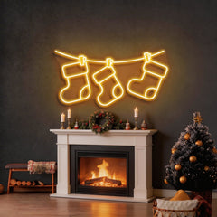 Christmas Socks Neon Sign