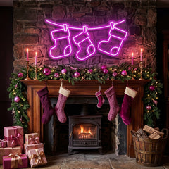 Christmas Socks Neon Sign