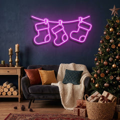 Christmas Socks Neon Sign