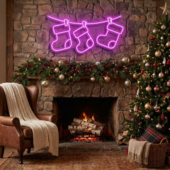 Christmas Socks Neon Sign
