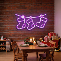 Christmas Socks Neon Sign