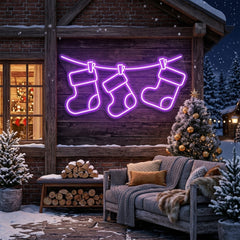 Christmas Socks Neon Sign