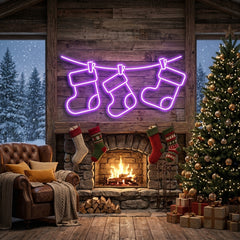 Christmas Socks Neon Sign