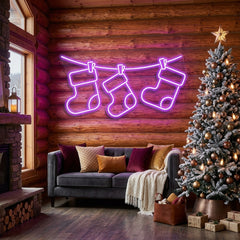 Christmas Socks Neon Sign