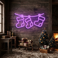 Christmas Socks Neon Sign