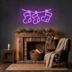 Christmas Socks Neon Sign