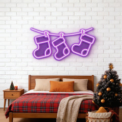 Christmas Socks Neon Sign