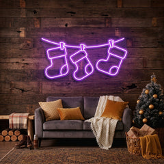 Christmas Socks Neon Sign