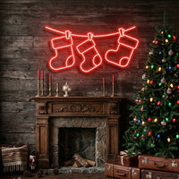 Christmas Socks Neon Sign – view 3