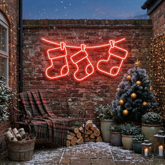 Christmas Socks Neon Sign