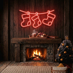 Christmas Socks Neon Sign