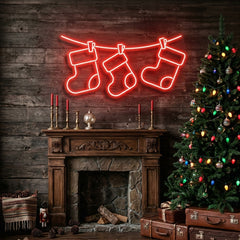 Christmas Socks Neon Sign